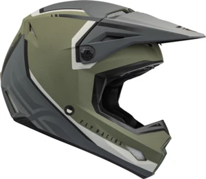 73-8652S FLY RACING KINETIC VISION HELMET MATTE OLIVE GREEN/GREY - Picture 1 of 4