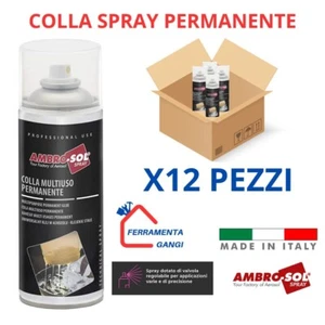 Colla Spray Multiuso per Cielo Auto-Tessuti-Legno-Pannelli Fonoassorbenti 12 pz - Foto 1 di 1