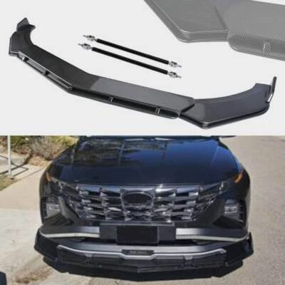 Carbon Fiber Front Bumper Lip Spoiler Diffuser For Hyundai	Santa Cruz 2022-2024 - Image 1 of 4