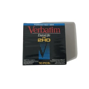 MICRODISCOS VERBATIM DATALIFE ALTA DENSIDAD 3 1/2" FORMATEADOS PARA IBM NUEVOS 10 PIEZAS - Imagen 1 de 4