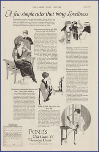 Vintage 1920 POND'S Vanishing Cream Cold Cream Cosmetics Ephemera Print Ad - Picture 1 of 1