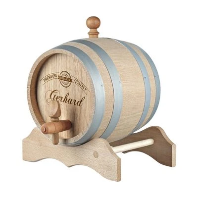 Holzfass Whiskyfass inkl. Gravur Motiv Premium Weinfass Eichenfass Geschenk - Bild 1 von 4