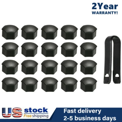 20PCS Wheel Lug Nut Cover Cap Hub Trim For Tesla Model S 2012-2017 Black - Image 1 of 4