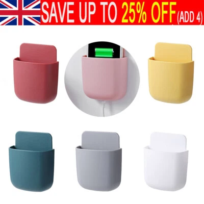 Wall Mounted Smart TV Remote Control Holder Home Office Organiser Storage Case - Image 1 of 4