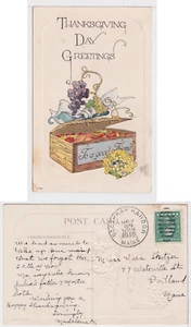 TurtlesTradingPost- Maine- Boothbay Harbor, ME 1916 Hand Cancel Post Card - Picture 1 of 3