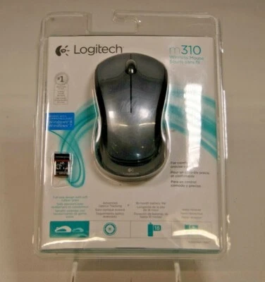 New Logitech M310 (910001675) Wireless Mouse - Silver - Image 1 of 2