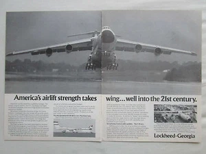 9/1980 PUB LOCKHEED GEORGIA C-141 C-5 GALAXY TACTICAL AIRLIFTER USAF ORIGINAL AD - Picture 1 of 1