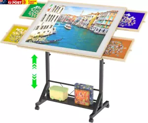 360° Tilting Jigsaw Puzzle Table with Legs Rolling Puzzle Table Adjustable Heigh - Picture 1 of 7
