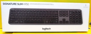 NEW! Logitech Signature Slim K950 Wireless Sleek Keyboard Switch Between Devices - Picture 1 of 13