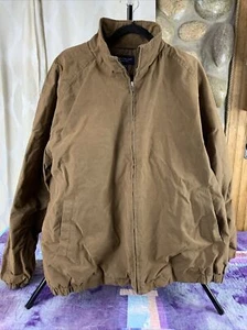 Daniel Cremieux Collection Men’s XXL Brown Full Zip Lined Cotton Jacket - Picture 1 of 7