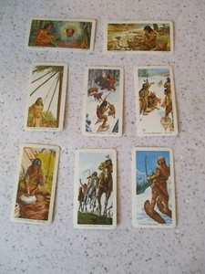 1974 BROOKE BOND RED ROSE TEA CARDS, INDIANS OF CANADA, 8 of 48, VERY GOOD SET 
