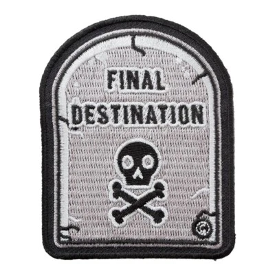 Final Destination Skull & Bones Headstone Patch, Death Patches - Image 1 of 4