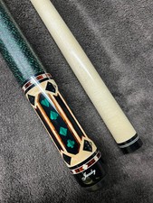 Jacoby Custom Cue Stick " Gambler "  Dice Ringwork, Card Suit & Dice Inlays