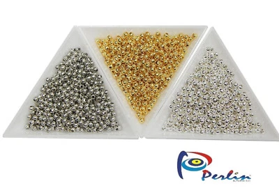 1200 Metallperlen Set Spacer Zwischenteile Schmuckherstellung 3mm Gold Silber  - Bild 1 von 4