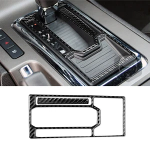 Real Carbon Fiber Gear Shift Panel Frame Cover Trim For Ford Mustang 2009-2014 - Foto 1 di 8