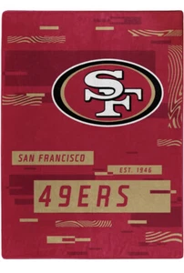 NFL San Francisco 49ers Super Soft Royal Plush Raschel Throw Blanket 60"x80" - Picture 1 of 4