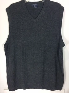 Dockers Pullover Men’s Sweater Vest XL - Light Weight Cable Knit- Charcoal Gray - Picture 1 of 4