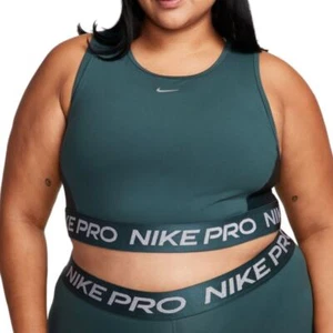 Canotta Nike taglie forti Dri-fit cropped giungla profonda/argento metallizzato 2X - Foto 1 di 8