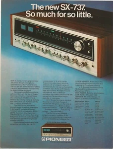 Vintage Print Ad Pioneer SX-737 AM/FM Stereo Receiver - Sept 1975 - Bild 1 von 5