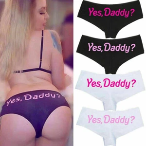  SeXy Slip Yes Daddy String Tanga Wäsche Damen Dessous GoGo Pink Weiß Schwarz - Bild 1 von 18