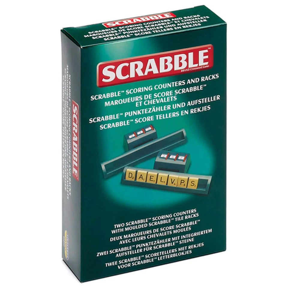 Tinderbox Games Deluxe Scrabble Scoring Racks and Markers for 2 to 4 Players - Image 1 of 1