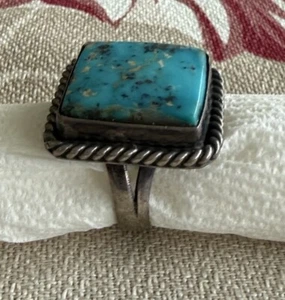Vintage Navajo Turquoise Sterling Silver RING - Picture 1 of 6
