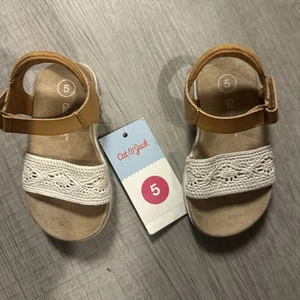 Cat & Jack Girls Sandals Size 5 NWT Free Shipping - Picture 1 of 5