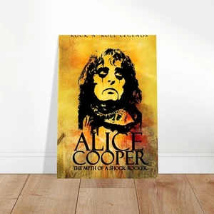 Póster de concierto estilo vintage de la leyenda del rock Alice Cooper - Imagen 1 de 8