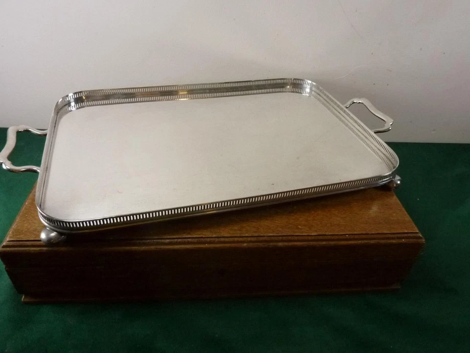 Vintage Watson & Gillot two handled large 19 1/2" serving tray silver plated - Image 1 of 1
