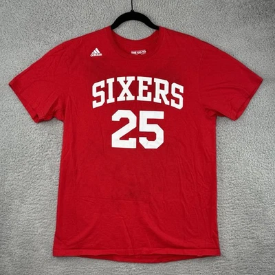 Philadelphia 76ers Adidas The Go To Tee Mens Large Red 25 Ben Simmons Sixers - Image 1 of 4