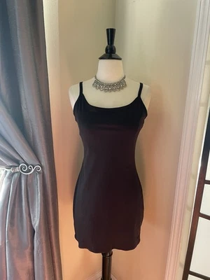 Mini Vestido Gótico Negro Vintage Años 90 y2k Madonna MFC Sin Mangas Bodycon Pequeño Foto 1 de 4