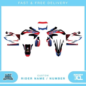 Se adapta a Honda CRF250 2009. Gráficos de vinilo MX personalizados, kit de calcomanías adhesivas - Imagen 1 de 1