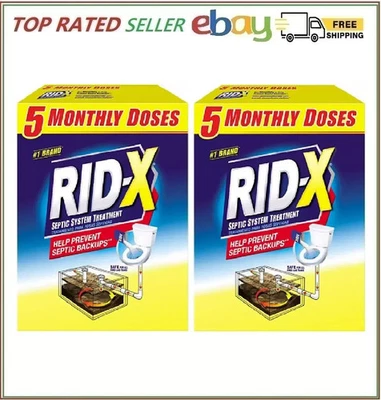 PACK 2 - Tratamiento séptico RID-X, suministro de polvo para 5 meses 49 oz (total 98 oz) Foto 1 de 4