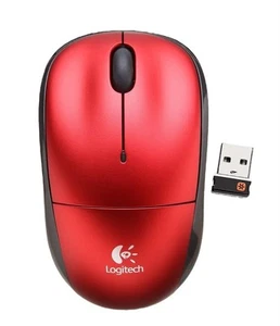 Logitech M215 Wireless Red Mouse Optical Wheel Gaming Nano Receiver Sealed NOS - Picture 1 of 3