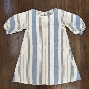 PRADA Milano Linen Cotton Blend Puff Sleeve Shift Dress Small Quiet Luxury - Picture 1 of 17
