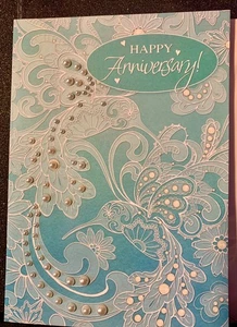 Happy Anniversary Greeting Card Beautiful Pearl Hummingbird! - Picture 1 of 2