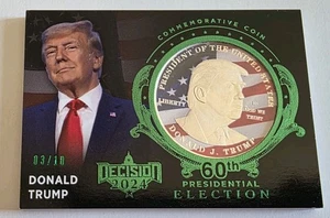 Moneda Verde Decisión 2024 60ª Elección Presidencial #TC1 Donald Trump #'d 3/10 - Imagen 1 de 4