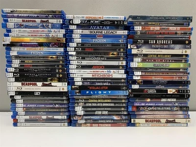 Lot of 72 - Blu-Ray Movies - Marvel, Dark Knight Rises, Star Trek, Deadpool - Image 1 of 4