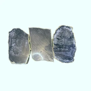 NUEVO Tablero de Queso de Ágata Dorada Anthropologie - Ágata Negra Teñida - Imagen 1 de 9