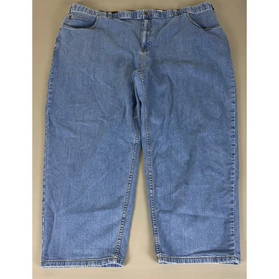 Harbor Bay Jeans Mens 56x30 (Fit 52x29)  Blue Denim Continuous Comfort Waistband - Image 1 of 4
