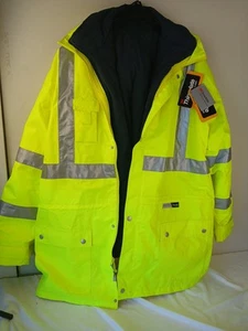 Neu mit Etikett Ergodyne Be Tenacious High Vis 3M Thinsulate Flourescent Herren 5XL Jacke - Bild 1 von 14
