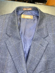 Tasso Elba Lanificio Campore 44R Navy Multi Wool Cashmere Blend Blazer BIG SALE - Bild 1 von 23