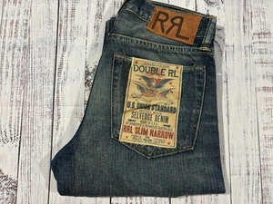 NUEVO Pantalones de mezclilla para hombre RRL Ralph Lauren talla 28 X 30 ajustados estrechos 0197 - Imagen 1 de 12