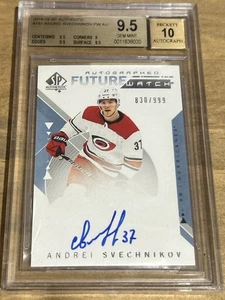 2018-19 SP Authentic ANDREI SVECHNIKOV Future Watch Auto Rookie 830/999 BGS 9.5 - Bild 1 von 2