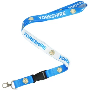 Yorkshire County weiße Rose Flagge Schlüsselband - Ausweis Pass Abzeichen Halter Festival - Bild 1 von 5
