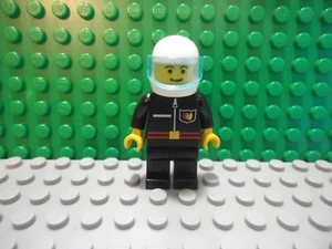 Lego mini figure Fireman with light blue visor Town City - Picture 1 of 1
