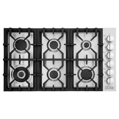 Cooktop drop-in ZLINE 36" PRO com 6 queimadores a gás COZINHA AÇO INOXIDÁVEL RC36 - Imagem 1 de 4