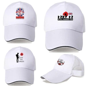 Día del Recuerdo Amapola Reino Unido Amapola Veteranos SOMBRERO Gorra Día del Armisticio  - Imagen 1 de 20