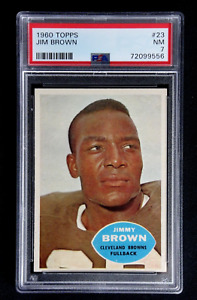 JIM BROWN 1960 TOPPS FOOTBALL CARD #23 PSA 7 NEAR MINT CLEVELAND BROWNS CENTERED
