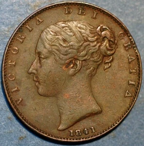 1841 Farthing Great Britain KM# 725 - Picture 1 of 2